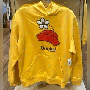 Disneyland Minnie Flower Hat Hoodie Sweatshirt NWT